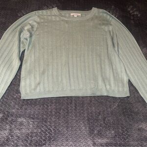 Francesca's Collections Sage Crew Neck Sweater